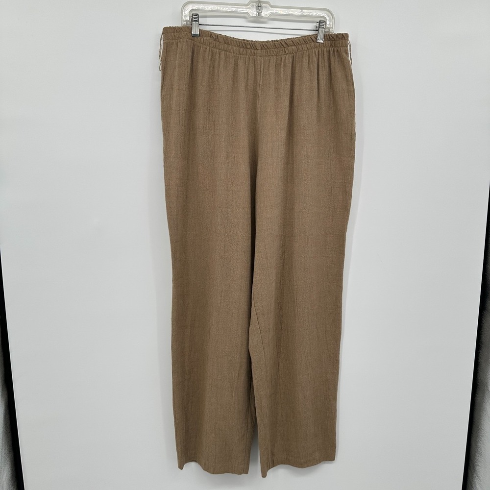 Vintage Spencer Alexis Jacket Pant‎ Set 2X Linen Blend Lagenlook Patchwork USA - Picture 14 of 16